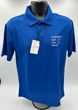 Load image into Gallery viewer, Occasional Birdie Golf Apparel Fun Golf Polo "Professional Golf Cart Driver"Blue