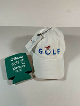 Load image into Gallery viewer, Occasional Birdie Golf Apparel Fun Golf Hat GOLF With Logo White
