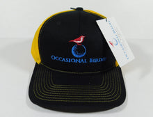 Load image into Gallery viewer, Occasional Birdie Golf Mesh Back Hat with "Occasional Birdie" Gold
