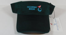 Load image into Gallery viewer, Occasional Birdie Golf Apparel Visor with "Occasional Birdie" and Logo Forest Green