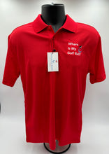 Load image into Gallery viewer, Occasional Birdie Golf Apparel Fun Golf Polo &quot;Where is My Golf Ball&quot; Red
