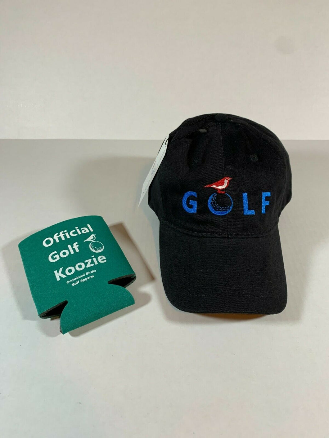 Occasional Birdie Golf Apparel Fun Golf Hat GOLF With Logo Black