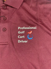 Load image into Gallery viewer, Occasional Birdie Golf Apparel Golf Polo &quot;Professional Golf Cart Driver&quot; Maroon
