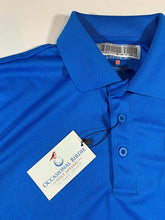 Load image into Gallery viewer, Occasional Birdie Golf Apparel Fun Golf Polo &quot;Where is My Golf Ball&quot; PacificBlue
