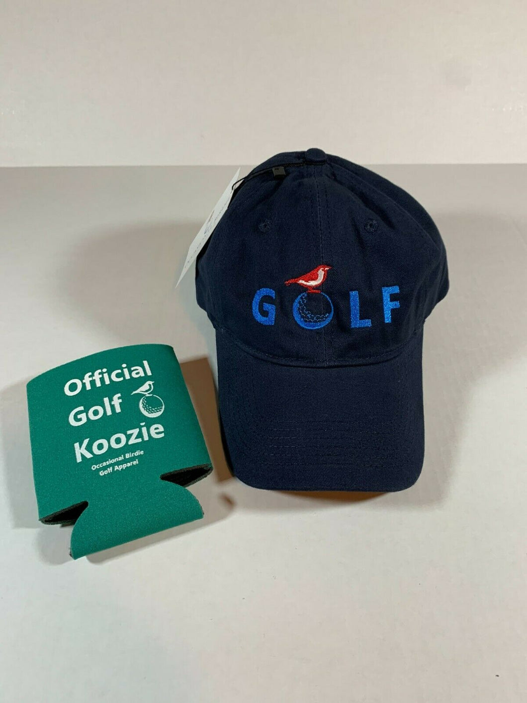 Occasional Birdie Golf Apparel Fun Golf Hat GOLF With Logo Navy Blue