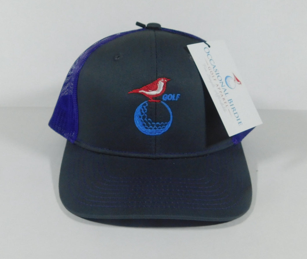 Occasional Birdie Golf Mesh Back Hat Logo Only Purple