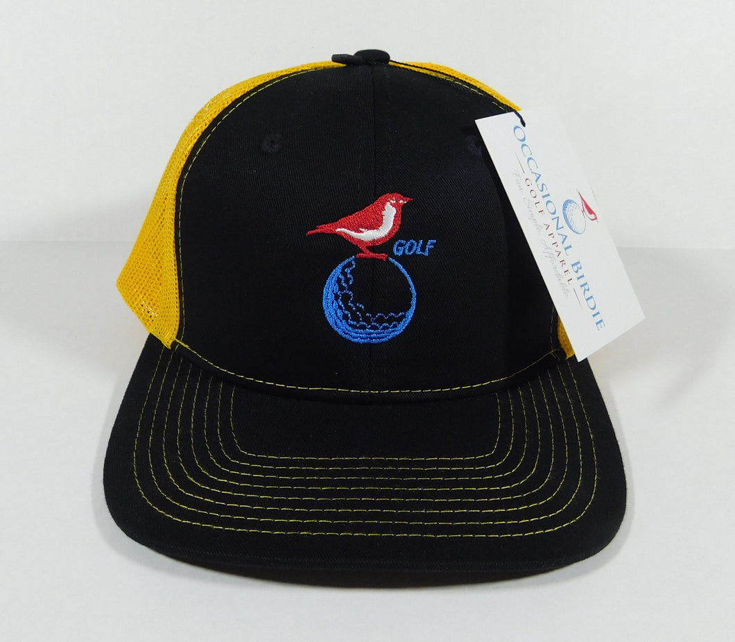 Occasional Birdie Golf Mesh Back Hat Logo Only Gold