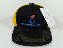 Load image into Gallery viewer, Occasional Birdie Golf Mesh Back Hat with &quot;Occasional Birdie&quot; Gold
