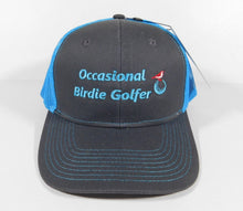 Load image into Gallery viewer, Occasional Birdie Golf Mesh Back Hat with &quot;Occasional Birdie Golfer&quot; Blue
