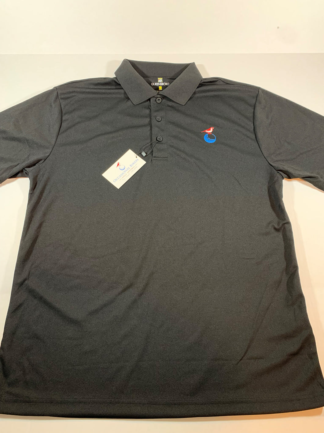 Occasional Birdie Golf Apparel Golf Polo LOGO ONLY Black