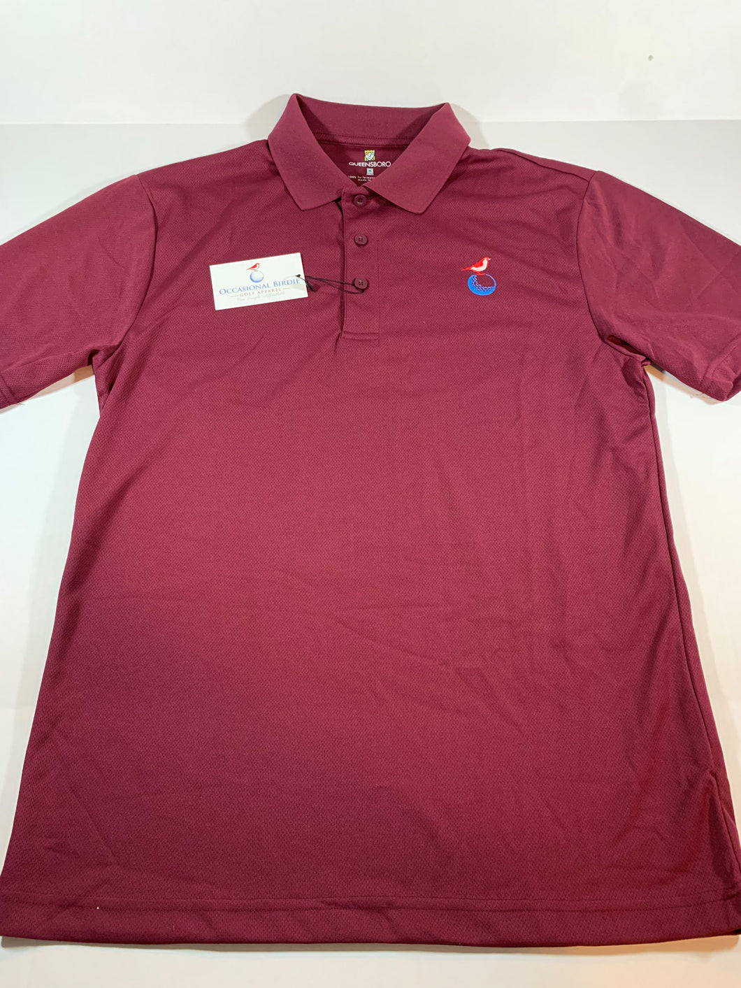 Occasional Birdie Golf Apparel Golf Polo LOGO ONLY Maroon